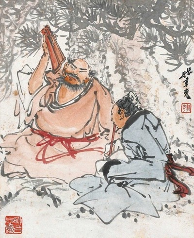 张聿光 松阴雅奏 立轴