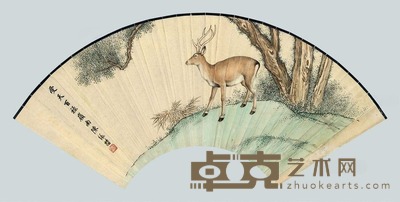 陈缘督 受天百禄 成扇面 18.2×49cm