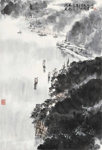 宋文治 1976年作 太湖洞庭春色 立轴