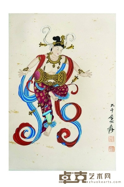 敦煌飞天仙女图 