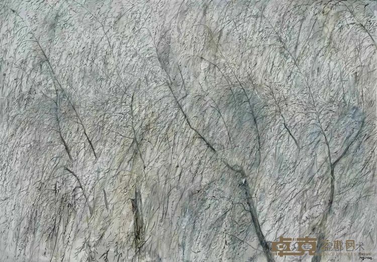 杨劲松《柳之二》210x300cm 布面油画 2016