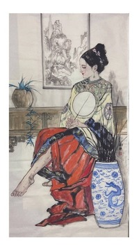 国画 仕女