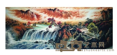秋溪飞瀑 