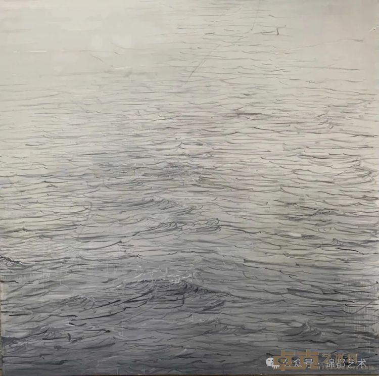 杨劲松《水之十四》200x200cm 布面油画 2018