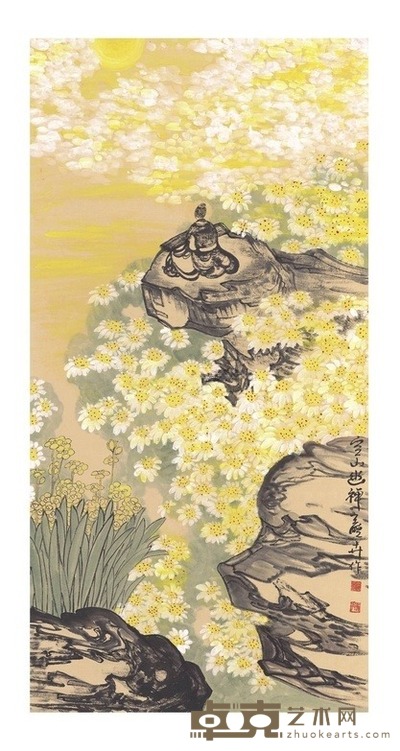 国画 空山幽禅 