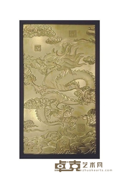 腾龙如意云浮雕壁画 