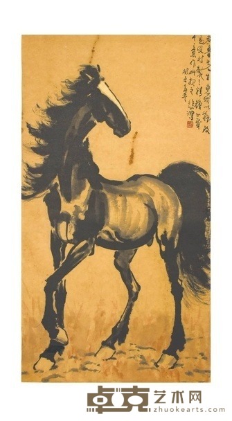 骏马图 