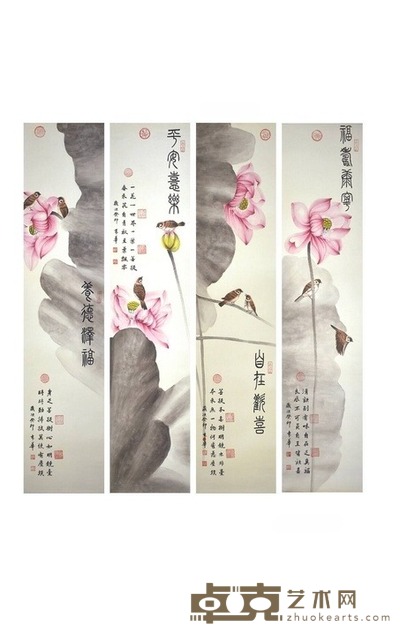 花鸟四条屏 