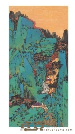 国画 青山秀色 