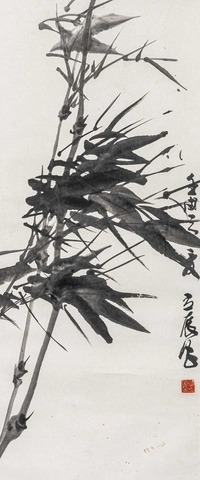 张立辰 壬戌（1982）年作 墨竹图 立轴