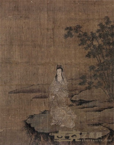 佚名 渡海观音 立轴 38×30cm