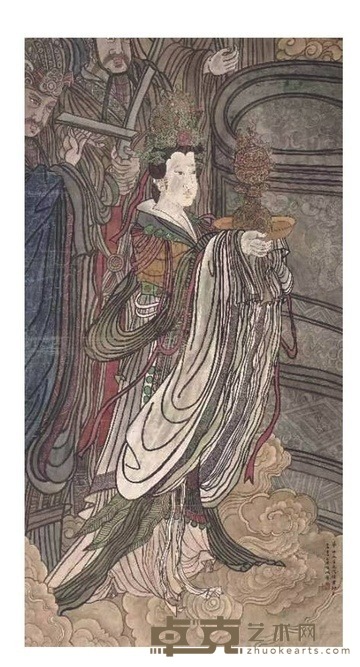 绢本 永乐宫壁画 