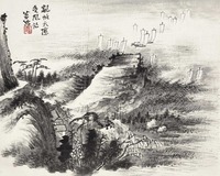 萧愻 风拂千帆 屏轴