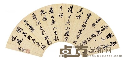 叶恭绰 行草七律诗 镜片 20×59.5cm