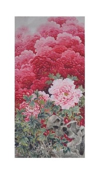 国画 祖国江山一片红