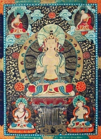佚名 唐卡菩萨 镜片 79×56cm