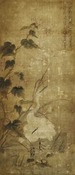佚名 芙蓉白鹭图 立轴