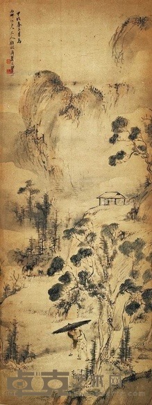 翟大坤 山水 立轴 133×50cm