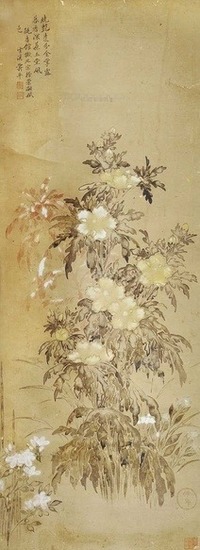 恽寿平 花卉 立轴