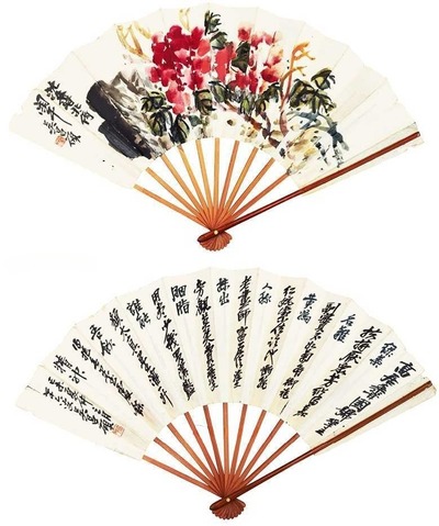 吴昌硕 花卉 成扇