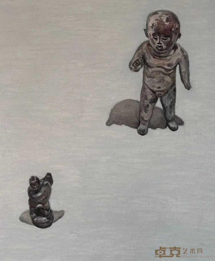 张蕾 / Zhang Lei隔着玻璃对峙 / Facing each other through the glass，2024布面油画 / Oil on canvas50×60 cm