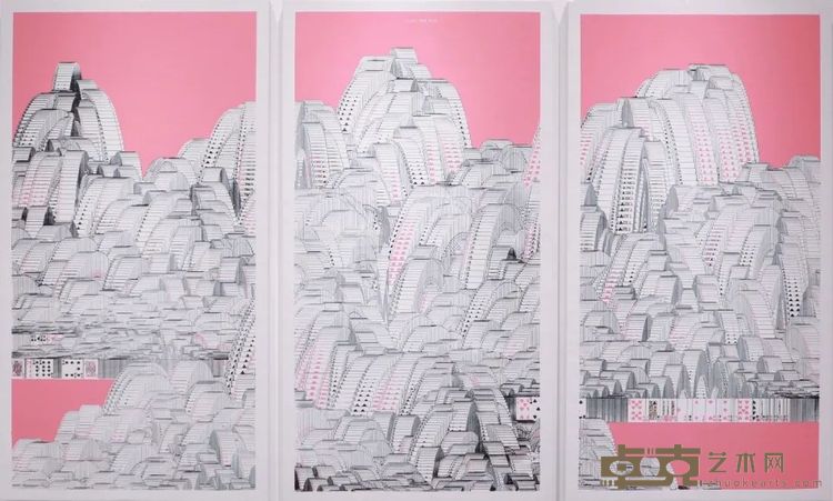 Click and win! 2025 布面油画、丝网印刷（独版）oil on canvas、silk screen printing105 x 196 cm x 32025