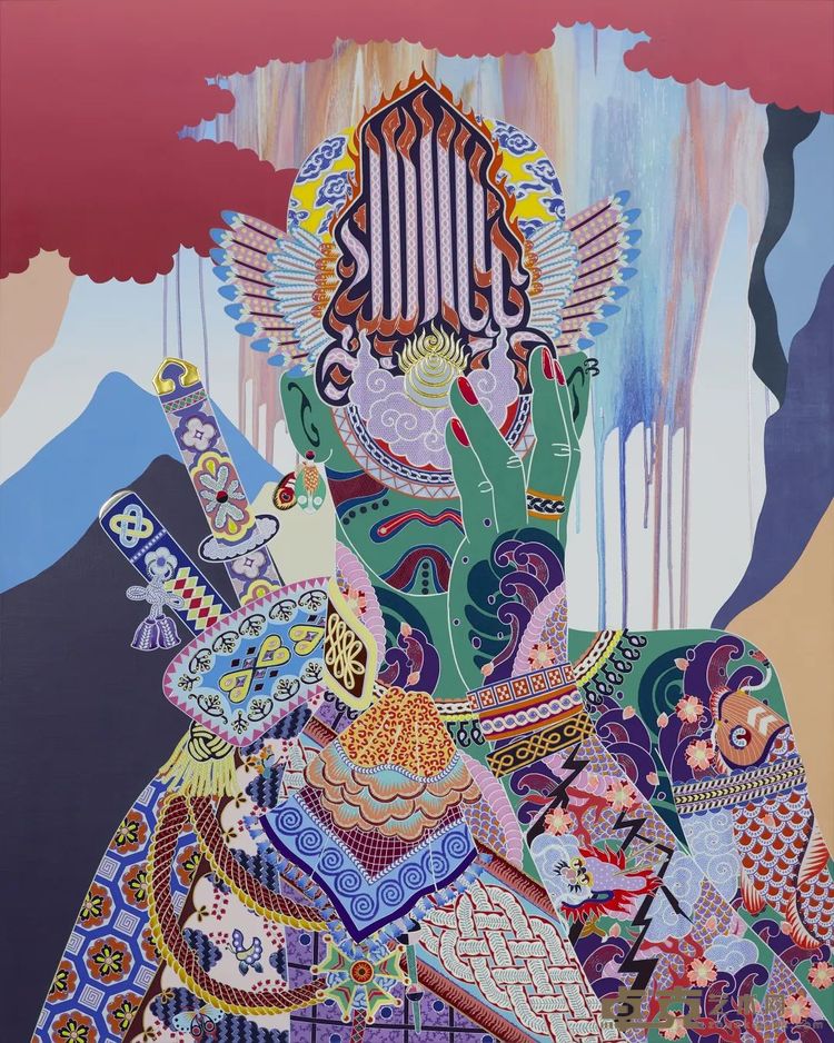 京森康平《M Jyuzo F》162.2 x 130.2 cm｜复合媒体｜2025