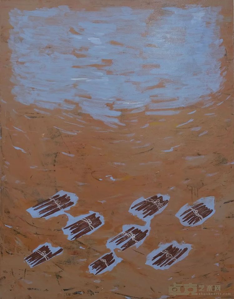 王奇奇 / Wang Qiqi 木筏，2024布面油画 / Oil on canvas70x90cm