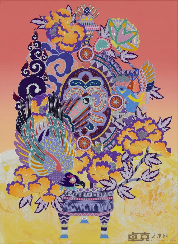 京森康平《T/R 1533 F》55.4 x 40.2 cm｜复合媒体｜2025