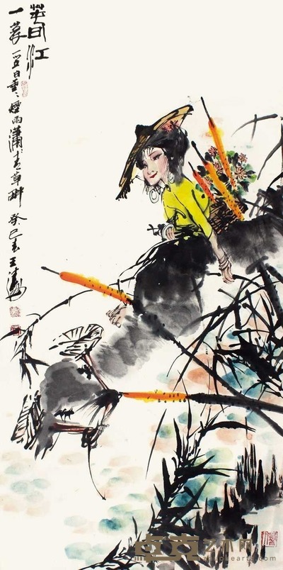 王涛 春江 立轴 137×67cm