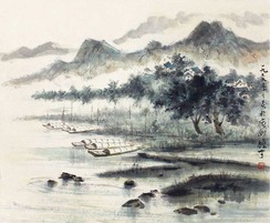 黎雄才 江南山水 立轴