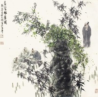王明明 人物 立轴