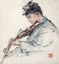 王子武 人物 立轴