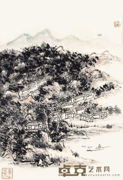 黄宾虹 山水 立轴 48×32cm