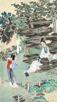 徐操 仕女 立轴