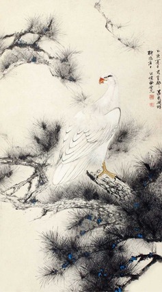 田世光 松鹰图 立轴