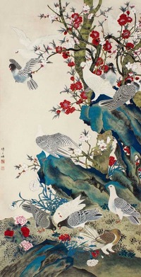 陈之佛 花鸟 立轴