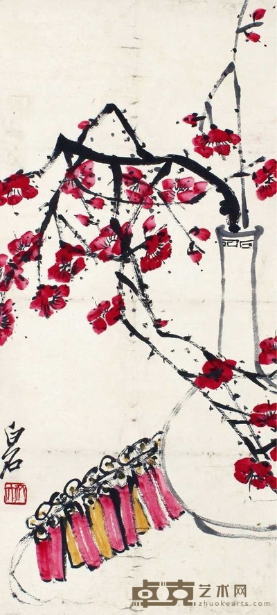 齐白石 报春图 立轴 67×34cm