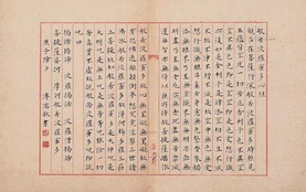 溥心畬 （款） 心经 镜片