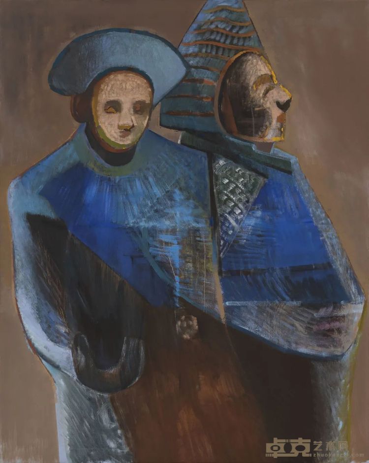 闫占城 Yan Zhancheng蓝帽智者 The Sage in theBlue Hat布面油画 Oil on canvas2024 150 x 120cm