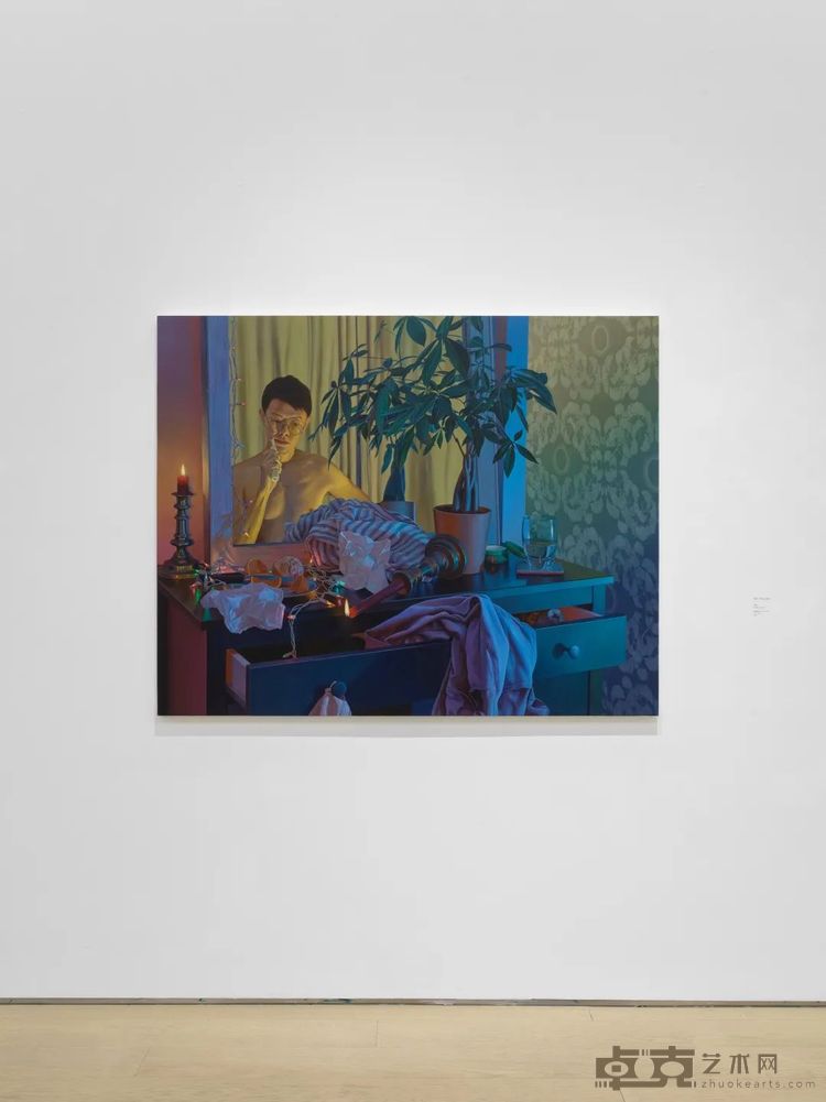 王骁，《火患》，布面油画，122 × 153 cm，2023