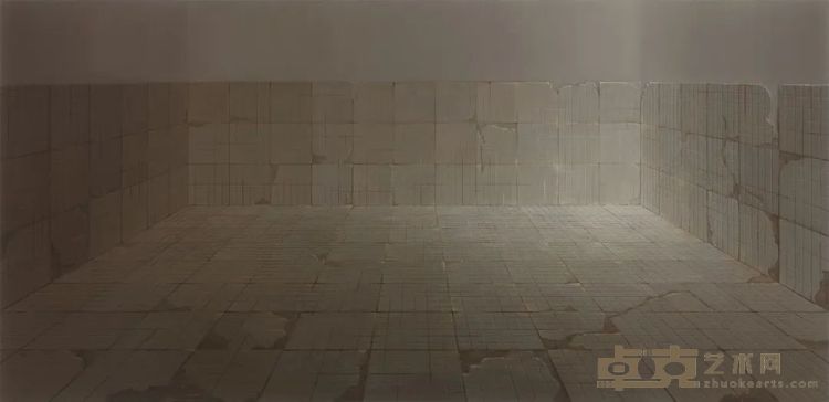 《空间的空间 20250607》，布面油画，117 × 240 cm，2025