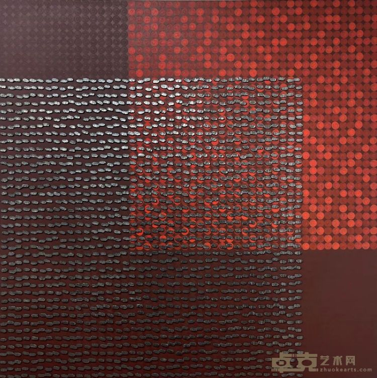 权纯益《无我-回 (4-01)》150 × 150 cm｜布面综合媒材｜2025