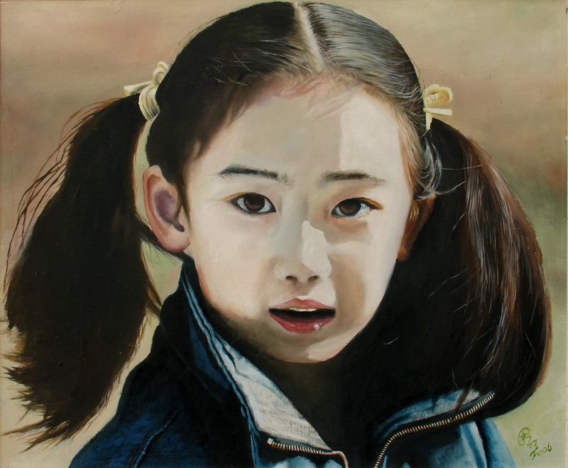 女孩50cm×60cm