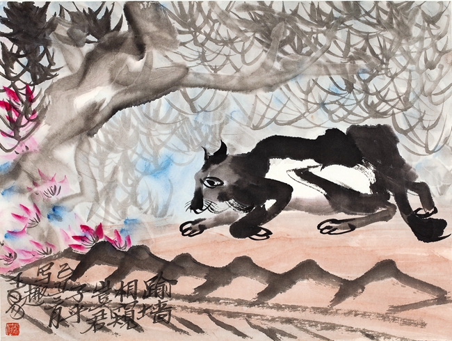 2009《越墙相窥非君子》46x35 cm