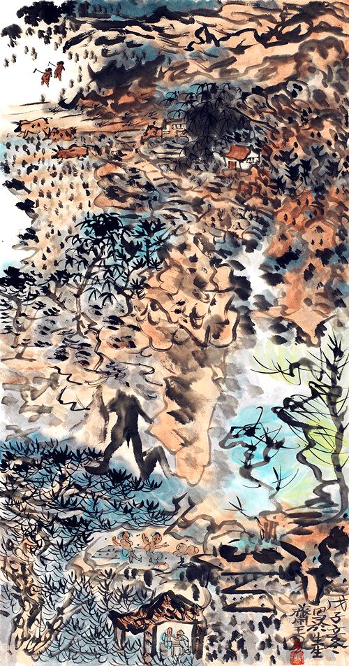 2008 《天人同乐》60x120cm