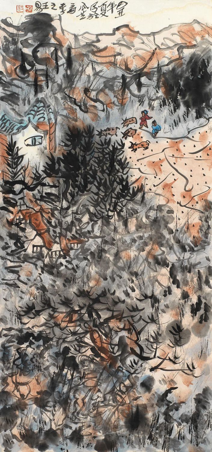 2009 《有眼睛山水》68x138cm