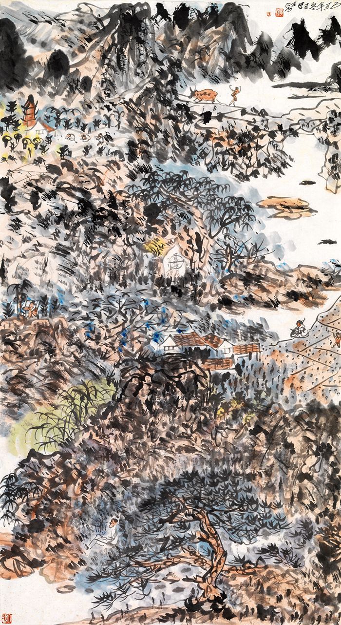 2009 《己丑冬写山水》151.5x83.5cm