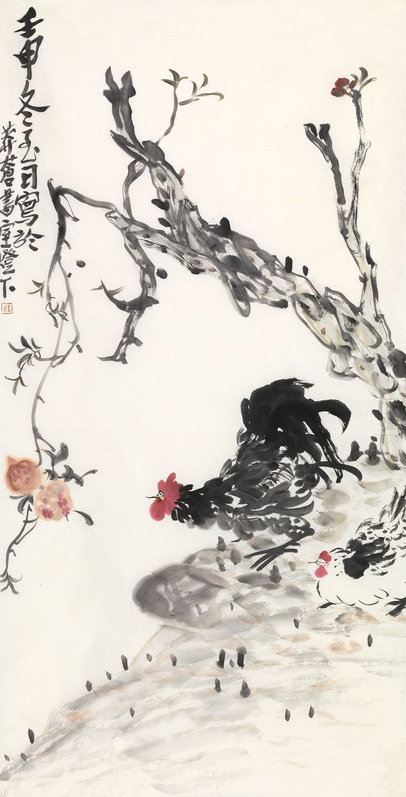 1992 《冬至日写鸡》