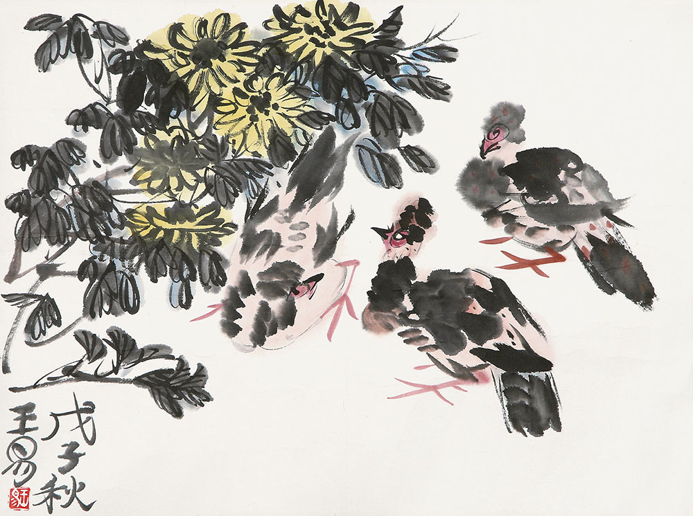 2008 《菊花前聊天》